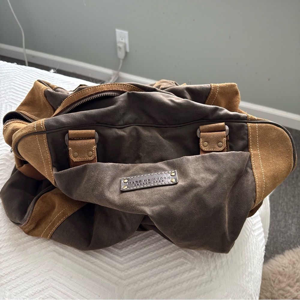 Andrew Marc Brown and Tan Duffel Bag
